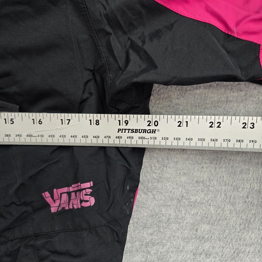 VANS Women Activewear Jacket Small Black Pink Colorblock Snow Full Zip Pocket - Picture 5 of 11